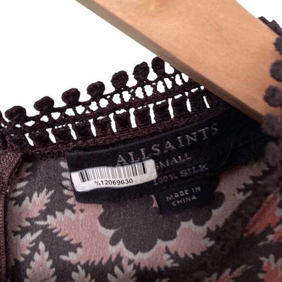 All Saints Rayen Anokhi Silk Dress in Size Small - Picture 12 of 12